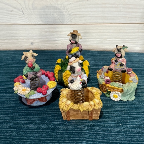 Vtg Mary Moo Moos On Springs Special Issue for CWI Trade Marked (4)(Retired Item - Picture 1 of 8